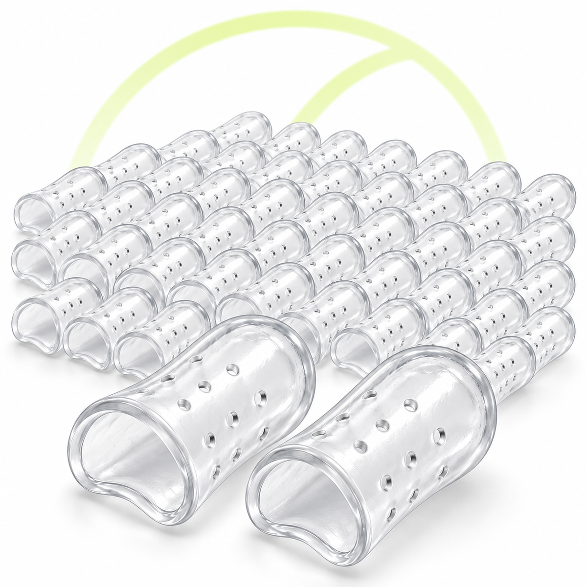 TennisToe transparent perforated toe protectors, 40-piece pack
