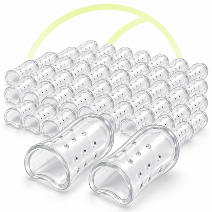 TennisToe transparent perforated toe protectors, 40-piece pack