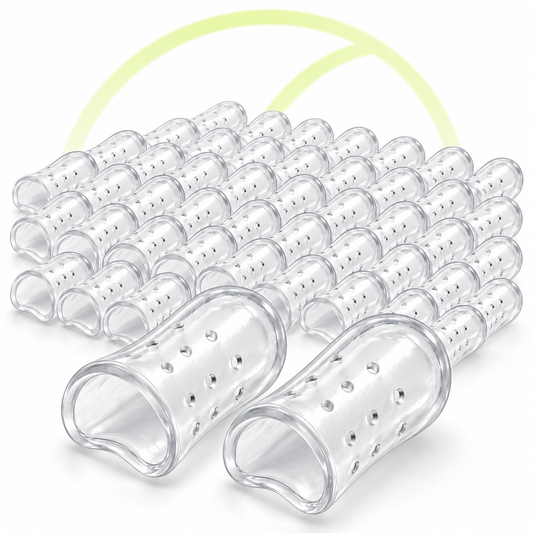TennisToe transparent perforated toe protectors, 40-piece pack